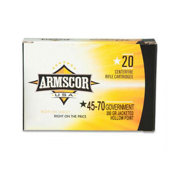 ARMSCOR AMMO 45-70 300GR JHP 20/10 - Sale